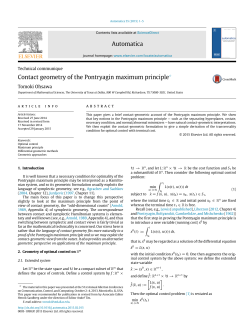 Contact geometry and the maximum principle