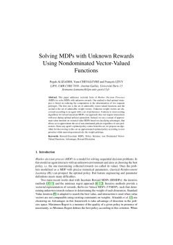 Solving MDPs with Unknown Rewards Using Nondominated