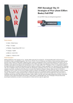 PDF The 33 Strategies of War (Joost