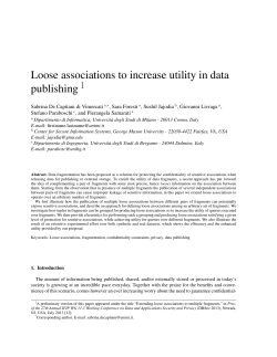 Loose associations to increase utility in data publishing