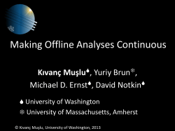 ESEC/FSE 2013 slides - University of Washington
