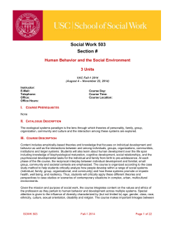 School of Social Work Syllabus Template Guide