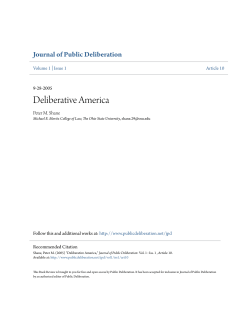 Deliberative America - Public Deliberation