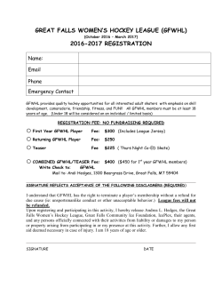 great falls women`s hockey league (gfwhl) 2016