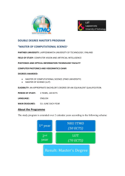 Master of COMPUTATIONAL sCIENCE