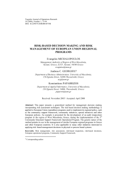 risk-based decision making and risk management of european