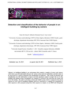 Detection and classification of the behavior of people in an