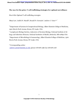 T cell trafficking strategies for optimal surveillance