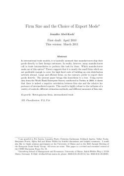 Firm Size and the Choice of Export Mode