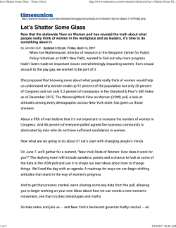 Let`s Shatter Some Glass - Times Union