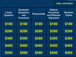 100 $100 $100 $100 $100 $200 $200 $200 $200 $200 $300 $300