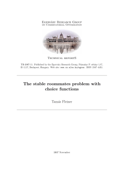 The stable roommates problem with choice functions