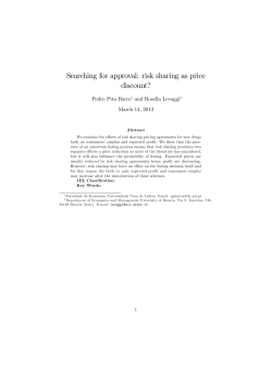 Searching for approval: risk sharing as price discount?