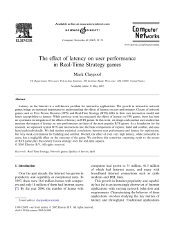 The effect of latency on user performance in Real