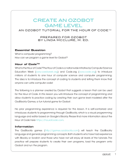 CREATE AN OZOBOT GAME LEVEL
