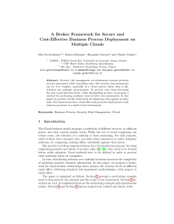 A Broker Framework for Secure and Cost