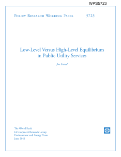 Low-Level Versus High-Level Equilibrium in Public Utility Services