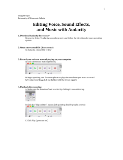 Mixing Voice, Sound, Music with Audacity