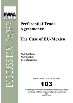 Preferential Trade Agreements: The Case of EU
