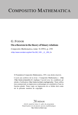 On a theorem in the theory of binary relations