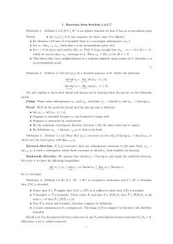If S &sube; R n is an infinite bounded set then S has an accumulation