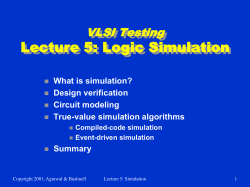 Lecture 5: Logic Simulation