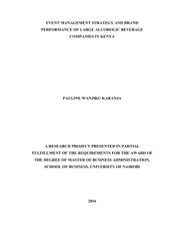 Event management strategy and brand