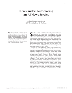 NewsFinder: Automating an AI News Service