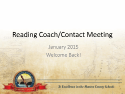 Reading Coach/Contact Meeting