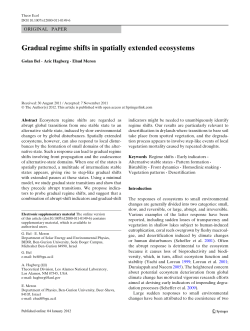 Gradual regime shifts in spatially extended ecosystems
