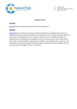 Newchip Press Kit One-Liner: Newchip helps new investors own a