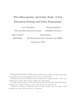 Firm Heterogeneity and Costly Trade