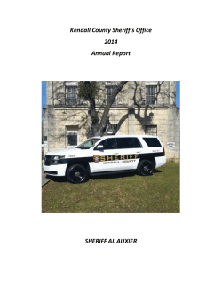 Kendall County Sheriff`s Office 2014 Annual Report