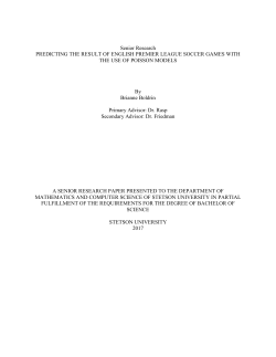 Senior Research PREDICTING THE RESULT