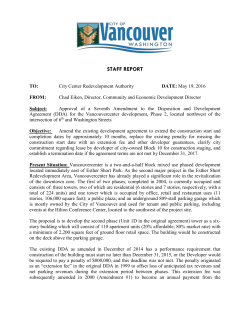 staff report - City of Vancouver