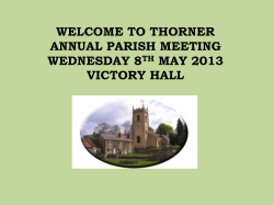 thorner neighbourhood plan annual parish
