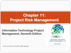 Chapter 11: Project Risk Management