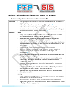 Goal Area: Safety and Security for Residents, Visitors, and Businesses