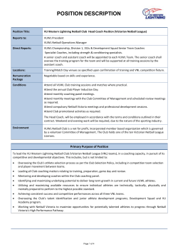 POSITION DESCRIPTION