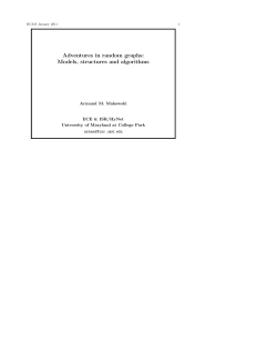 Adventures in random graphs: Models, structures and algorithms