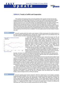 SOMALIA | Trends in Conflict and Cooperation