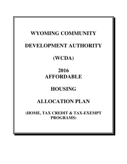 2016 affordable housing allocation plan