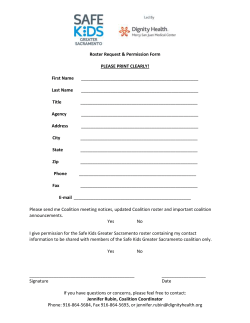 New Member Form - Safe Kids Sacramento
