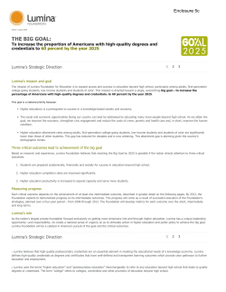 THE BIG GOAL: