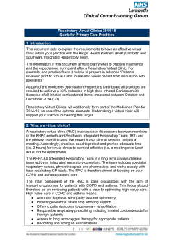 Respiratory Virtual Clinics Guide for Lambeth