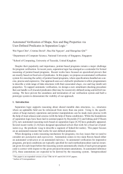 Automated Verification of Shape, Size and Bag