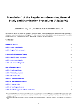 AllgStuPO - Master of Space Engineering TU Berlin