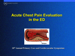 Acute Chest Pain Evaluation in the ED