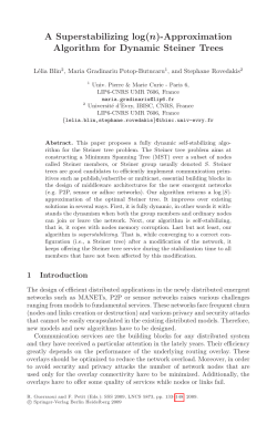 A Superstabilizing log(n)-Approximation Algorithm for - NPA