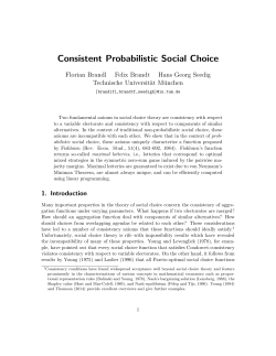 Consistent Probabilistic Social Choice - DSS
